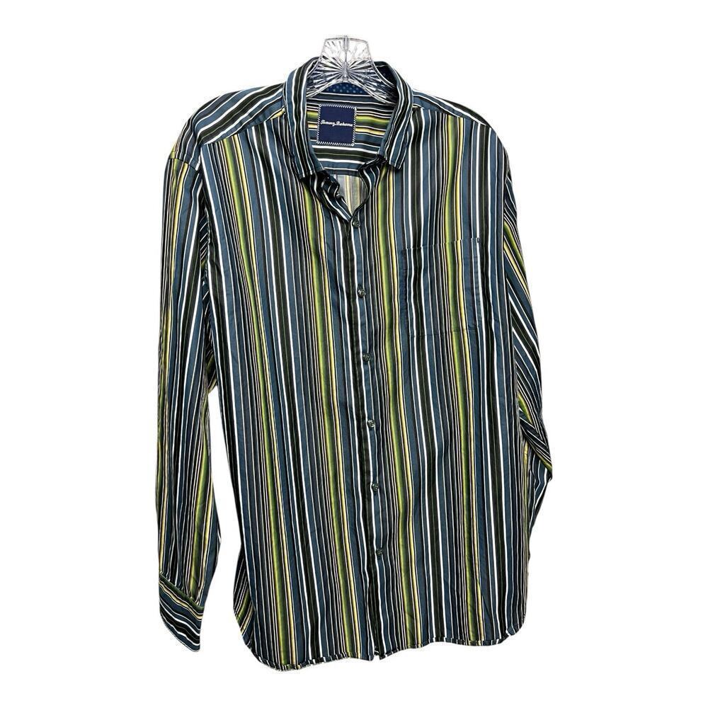 Tommy Bahama Long Sleeve Button Down Striped Shirt Men's Size Large